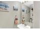 Bathroom with a decorative hand towel and a large mirror at 5772 Jamestown Square Ln, Indianapolis, IN 46234
