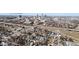 An aerial view of the property in the city with a highway and stadium in the background at 721 E Morris St, Indianapolis, IN 46203