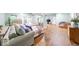 Spacious finished basement featuring stylish decor, and access to the outdoor living area at 8205 Bass Dr, Nineveh, IN 46164