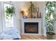 Cozy fireplace with mantel detail in a bright living space, enhanced by natural light at 8205 Bass Dr, Nineveh, IN 46164