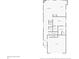 First floor property blueprint of an open living and kitchen area plus garage and bathrooms at 8205 Bass Dr, Nineveh, IN 46164