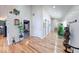 Spacious hallway with hardwood floors and access to multiple rooms, providing a grand entrance at 8205 Bass Dr, Nineveh, IN 46164