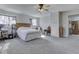 Spacious bedroom with carpet, natural light, and desk area, perfect for relaxation and productivity at 8460 S Green Dr, Nineveh, IN 46164