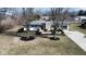Aerial shot of home showcasing mature trees and landscaping at 8795 Carrollton Ave, Indianapolis, IN 46240