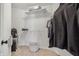 Spacious walk-in closet with built-in shelves, perfect for organizing belongings at 10576 Greenway Dr, Fishers, IN 46037