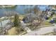 Lovely aerial view of the neighborhood showcasing a well-maintained home and landscaping at 10817 Lakeview Dr, Carmel, IN 46033