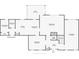 Main level floor plan highlighting the kitchen, living, and dining room layout at 10817 Lakeview Dr, Carmel, IN 46033