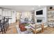 Open-concept living space with a modern kitchen and comfortable seating area at 15104 Midland Ln, Noblesville, IN 46062