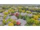 Beautiful aerial view of a neighborhood showcasing colorful trees in autumn and well-maintained lawns at 1738 Pathway S Dr, Greenwood, IN 46143