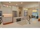 Well-lit kitchen with island sink and modern appliances, next to dining area at 1738 Pathway S Dr, Greenwood, IN 46143