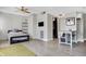 Inviting open concept living space with modern decor, ceiling fan, and stylish furnishings at 230 E 9Th St # Apt 405, Indianapolis, IN 46204