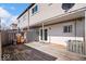Wooden deck with sliding glass doors, with a full view of the exterior backyard at 4307 Dahlia Ct, Indianapolis, IN 46220