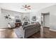 Cozy living room with a fireplace, plush seating, and hardwood floors for a relaxed ambiance at 481 Autumn Springs Ct, Avon, IN 46123