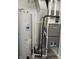 Furnace and water heater in the utility room with modern connections at 702 Eberhart Dr, Shelbyville, IN 46176