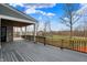 Enjoy outdoor living on this large back deck with scenic views and covered structure at 908 Oak Terrace Rd, Westfield, IN 46074