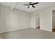 Bedroom featuring carpet, a ceiling fan, and a large window at 908 Oak Terrace Rd, Westfield, IN 46074