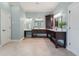 This spacious bathroom features a dual vanity, elegant fixtures, and natural light at 995 Westlake Hills Dr, Columbus, IN 47201
