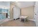 Hallway area on the second floor includes a table and chairs for children to play at 995 Westlake Hills Dr, Columbus, IN 47201