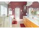 Well lit bathroom with double vanity, and a glass door shower at 1115 Morningside Ct, Greenfield, IN 46140