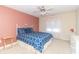 Bedroom featuring a bed with blue bedding and a white dresser at 1115 Morningside Ct, Greenfield, IN 46140