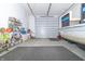 Garage with boat storage, organization shelves, and additional space for tools and equipment at 1115 Morningside Ct, Greenfield, IN 46140