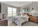 Comfortable main bedroom with a large window offering ample natural light and neutral decor at 1249 Sika Ln, Greenwood, IN 46143