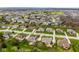 An aerial view showcases an expansive residential neighborhood, featuring well-maintained homes and lush green spaces at 12526 Pembrooke Cir, Carmel, IN 46032
