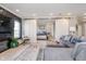 Bright, open-concept living room features a bedroom view, a comfortable sofa and stylish decor at 20834 Waterscape Way, Noblesville, IN 46062