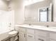 Bathroom features a double sink vanity and shower-tub combo with white tile at 2352 Somerset Cir, Franklin, IN 46131