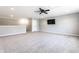 Spacious bonus room features neutral paint, carpet, recessed lighting, and ceiling fan at 2352 Somerset Cir, Franklin, IN 46131