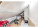 Unfinished attic space featuring a wood floor at 241 Melissa Ann Ct, Indianapolis, IN 46234