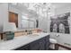 Chic bathroom features a contemporary vanity, stylish lighting, and modern decor at 241 Melissa Ann Ct, Indianapolis, IN 46234