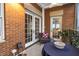 Outdoor brick patio with table and seating at 30 W Main St # 3D, Carmel, IN 46032