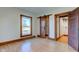 Light and airy bedroom with a closet and rustic barn door at 4254 N 200 W, Greenfield, IN 46140