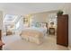 Bright bedroom featuring skylight and warm natural light with soothing neutral decor at 113 Edgewater Dr, Noblesville, IN 46062