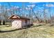 An exterior view of the storage shed in the yard at 12 Danridge Dr, Danville, IN 46122