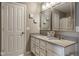 Bathroom featuring a double sink vanity, modern fixtures, and stylish decor at 12127 Whisper Ridge Dr, Noblesville, IN 46060