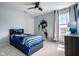 Vibrant bedroom with sports theme, featuring a twin bed and natural light, perfect for a young fan at 12127 Whisper Ridge Dr, Noblesville, IN 46060