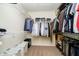 This walk-in closet includes shelving and space to hang your clothes at 12433 Harvest Glen Blvd, Fishers, IN 46037