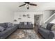 Cozy living room with hardwood floors and comfortable seating arrangement at 1399 Hat Band St, Danville, IN 46122