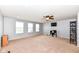 Spacious bonus room or loft area with plenty of natural light and a ceiling fan at 16753 Workington Way, Westfield, IN 46074