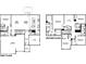 Layout of the first and second floor of the home, showing the number of bedrooms and baths at 2340 Pine Valley Dr, Plainfield, IN 46168