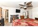 Main bedroom showing a ceiling fan and an ensuite bathroom at 2992 Sentiment Ln, Greenwood, IN 46143