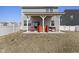 The backyard features a covered patio and fenced-in yard, providing privacy and space for outdoor enjoyment at 3719 Lexham Ct, Danville, IN 46122