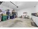 The spacious garage includes a kitchenette area, storage, and access to the home's interior at 3719 Lexham Ct, Danville, IN 46122