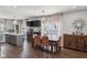 Open concept kitchen and dining area with a center island and modern decor at 3832 Kilburn Ct, Indianapolis, IN 46228