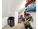 Functional storage area with shelves and space for suitcases and boxes at 6895 Honeysuckle Way, Pendleton, IN 46064