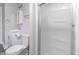 Modern bathroom featuring vanity, toilet and walk-in shower at 7089 W Us Highway 36, Danville, IN 46122