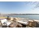 Serene lake view from the outdoor seating area at 12561 Marina View Dr, Indianapolis, IN 46256