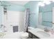 Well-lit bathroom with shower-tub combination, and modern vanity sink at 12635 Braddock Ln, Noblesville, IN 46060